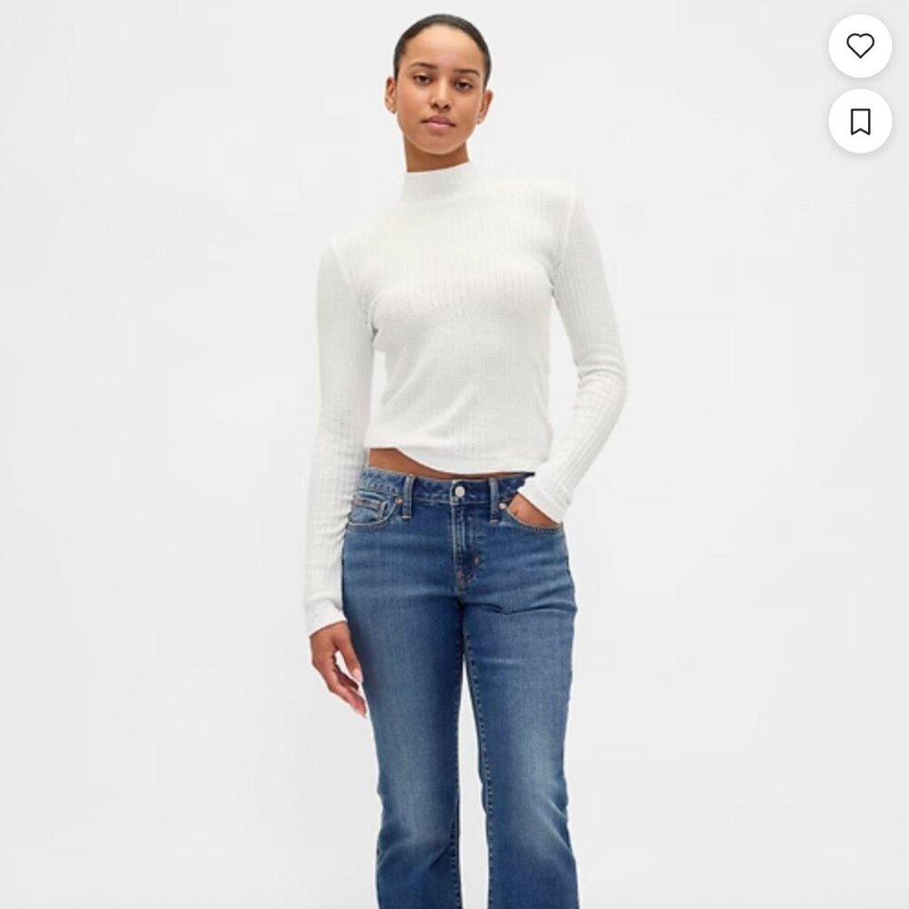 The Gap Rib Crop Turtleneck